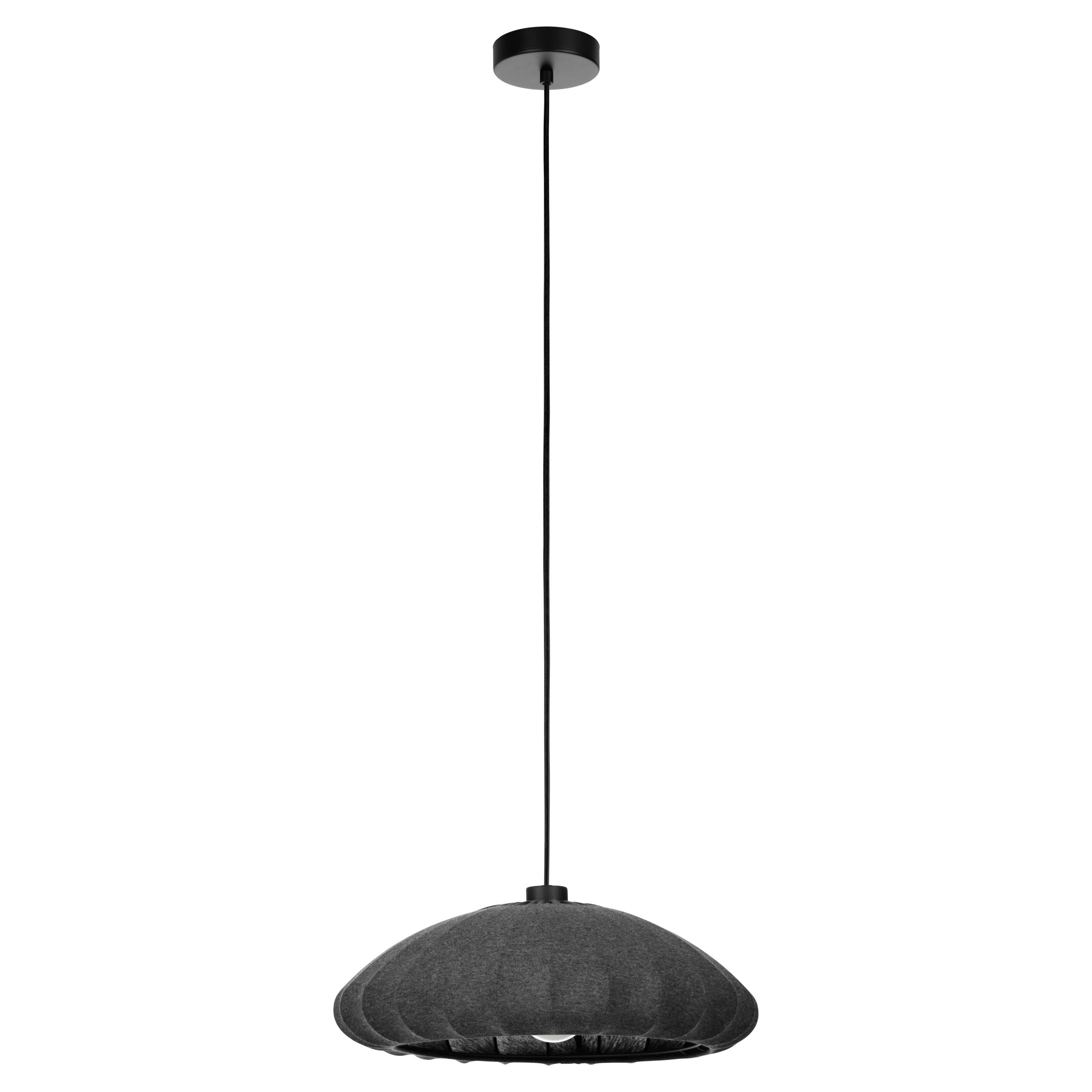EGLO hanglamp Barlaston - e27 - ø 45 cm - zwart/grijs - uitwasbaar tex