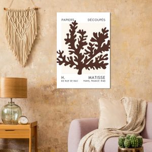 Artfulprints Poster Matisse – Aqua bloom brown – 70×100 cm – Bruin Artfulprints Poster Matisse – Aqua bloom brown – 70×100 cm – Bruin