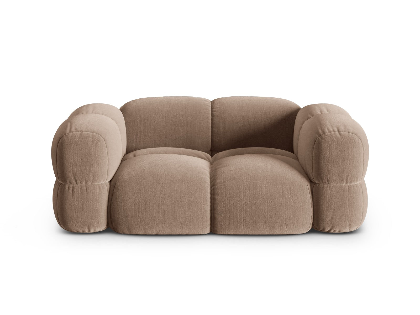 Cosmopolitan Design Bank Loretto 2-zits, flueel donkerbeige - 100x180x