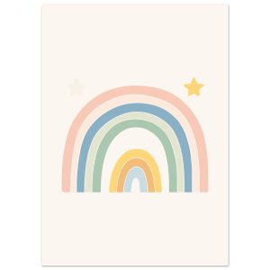 Artfulprints Poster Pastel rainbow II – 50×70 cm – Meerkleurig Artfulprints Poster Pastel rainbow II – 50×70 cm – Meerkleurig
