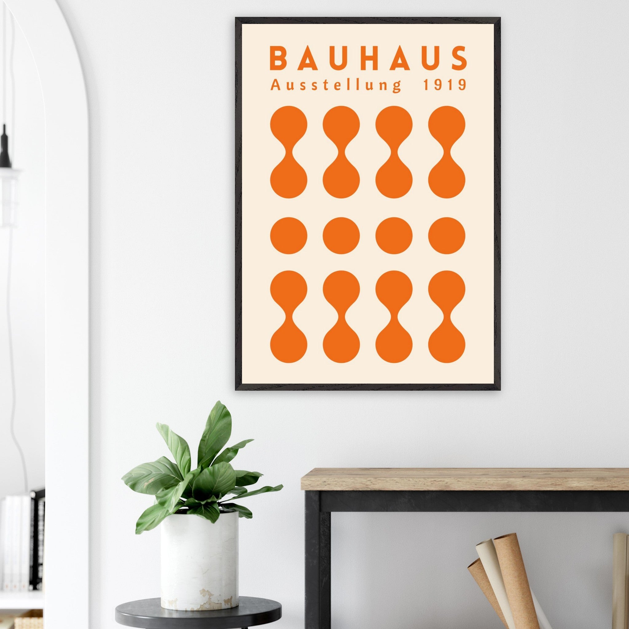 Artfulprints Poster Bauhaus - Ausstellung orange - 70x100 cm - Oranje