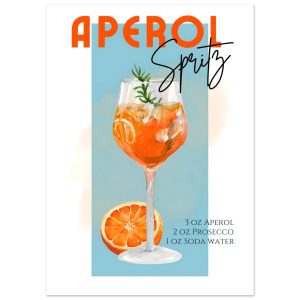 Artfulprints Poster Aperol Spritz – Blue – 50×70 cm – Blauw Artfulprints Poster Aperol Spritz – Blue – 50×70 cm – Blauw