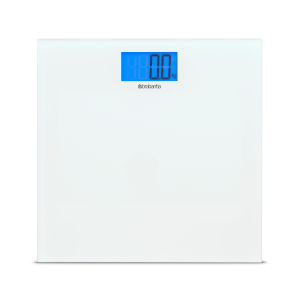 Brabantia Digitale personenweegschaal op batterijen, glas – White Brabantia Digitale personenweegschaal op batterijen, glas – White