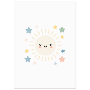 Artfulprints Poster Pastel sunshine – A4 21×29.7 cm – Grijs Artfulprints Poster Pastel sunshine – A4 21×29.7 cm – Grijs