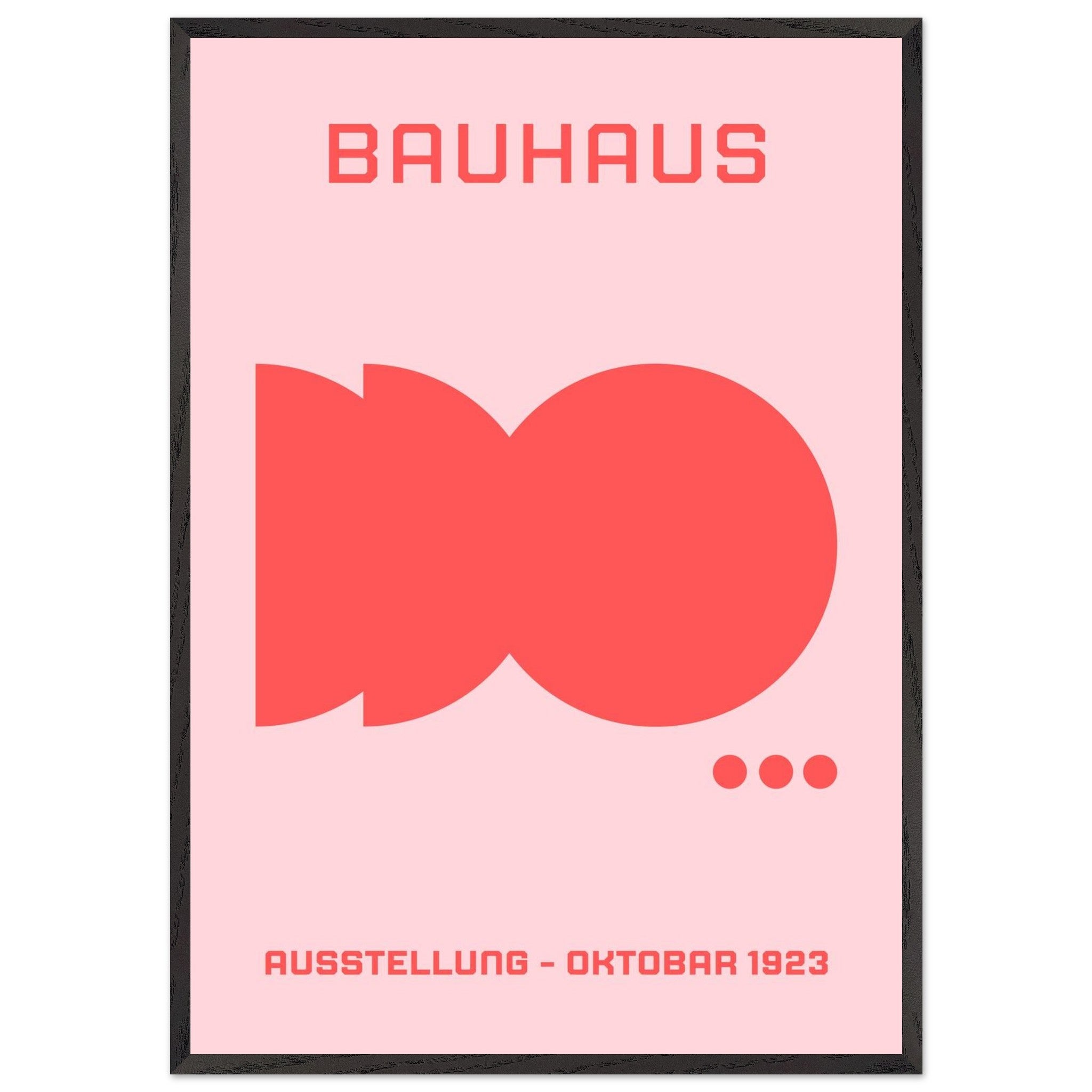 Artfulprints Poster met Lijst Bauhaus - Ausstellung oktobar 1923 - 70x