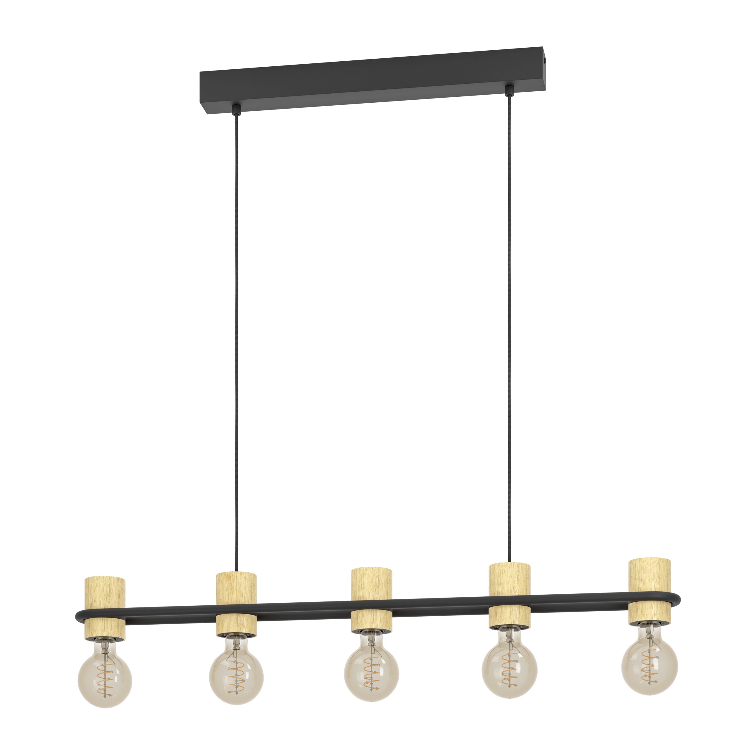EGLO hanglamp Chieveley - e27 - 88,5 cm - zwart/bruin