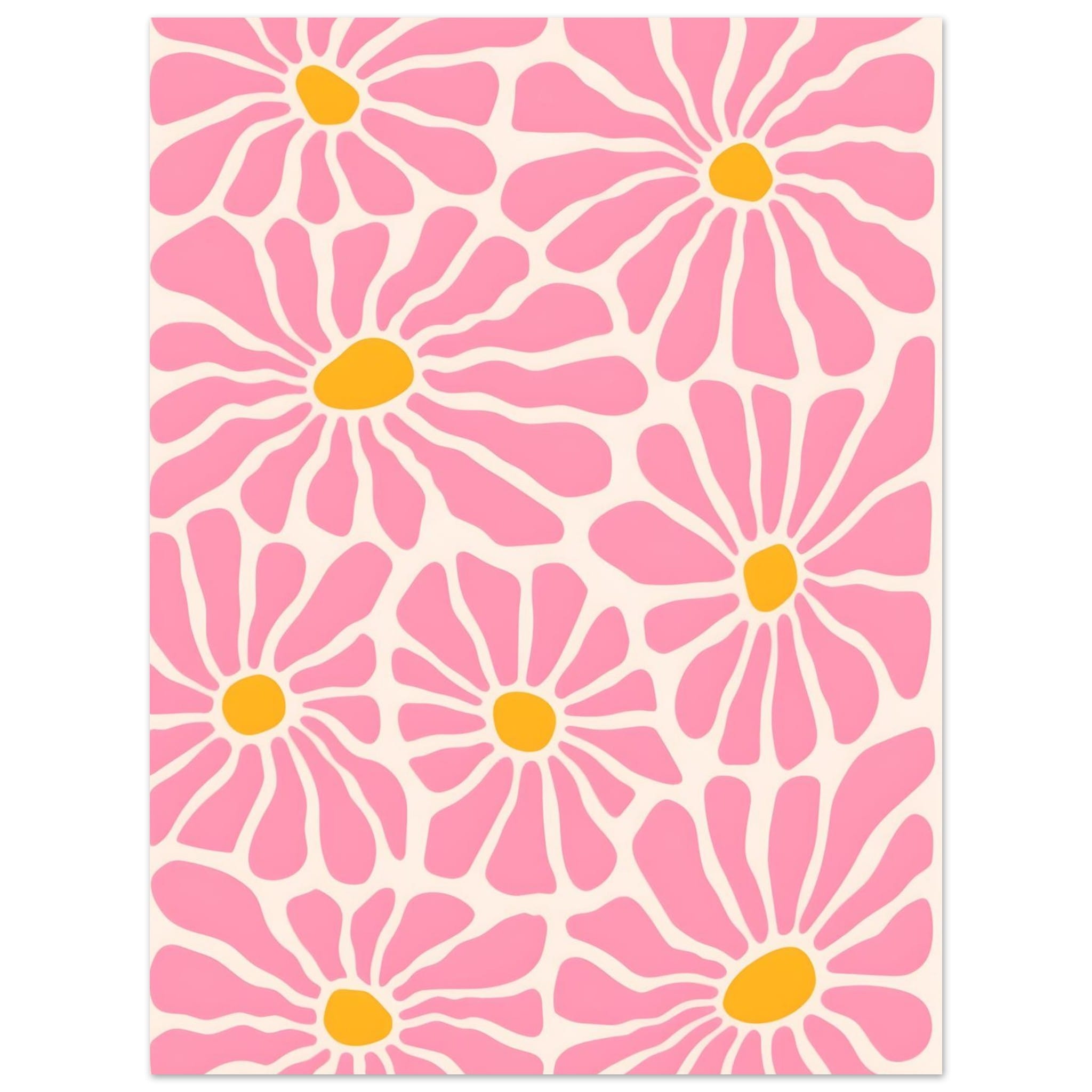 Artfulprints Poster Matisse - Pink flowers - 30x40 cm - Roze