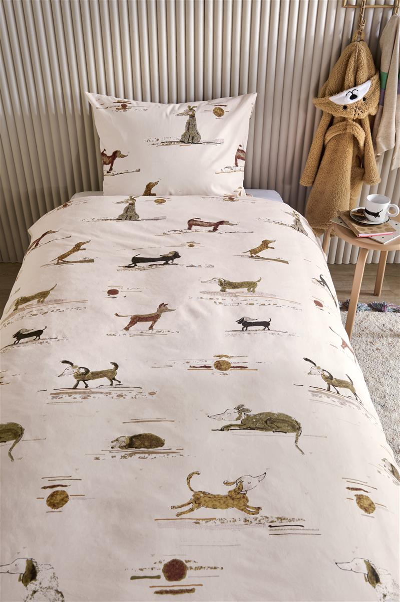 Beddinghouse Kids dekbedovertrek Hot Dogs - 100x135 cm - roze