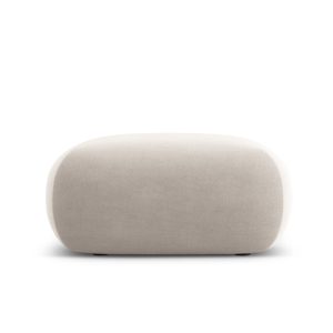 Cosmopolitan Design Poef Nolio flueel lichtbeige – 75x75x36cm Cosmopolitan Design Poef Nolio flueel lichtbeige – 75x75x36cm