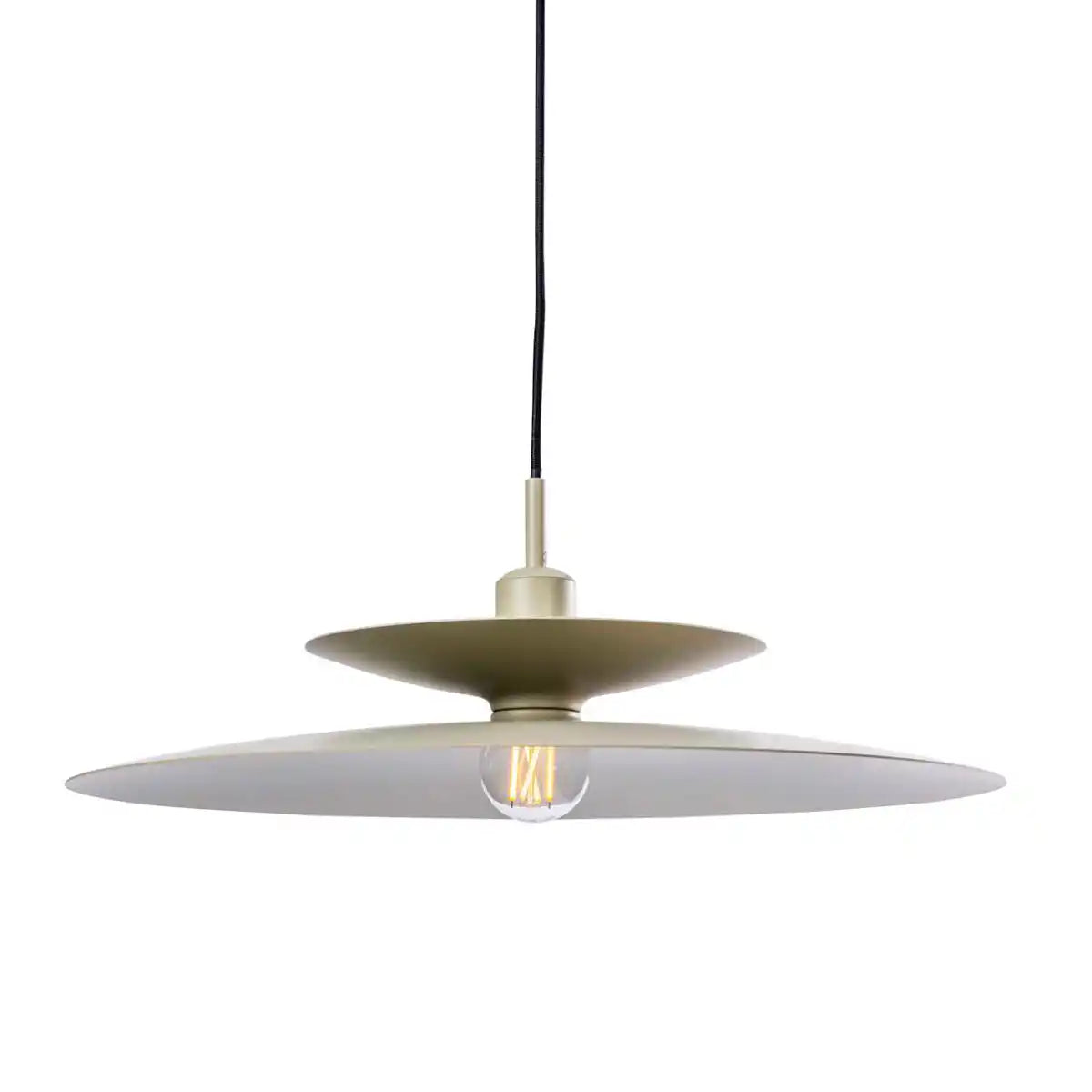 Artdelight hanglamp Linares - 1 lichts - 50 x 140 cm - kaki