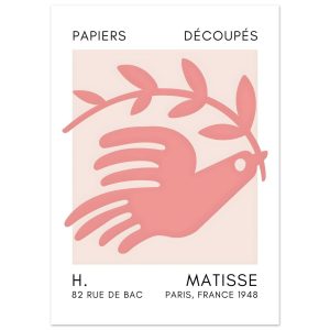 Artfulprints Poster Matisse – Peace dove taupe – 50×70 cm – Taupe Artfulprints Poster Matisse – Peace dove taupe – 50×70 cm – Taupe