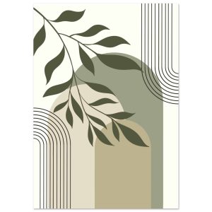 Artfulprints Poster Boho – Olive lines – A4 21×29.7 cm – Groen Artfulprints Poster Boho – Olive lines – A4 21×29.7 cm – Groen