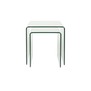 Dutchbone Vetro Bijzettafel Set Van 2 Transparant Dutchbone Vetro Bijzettafel Set Van 2 Transparant