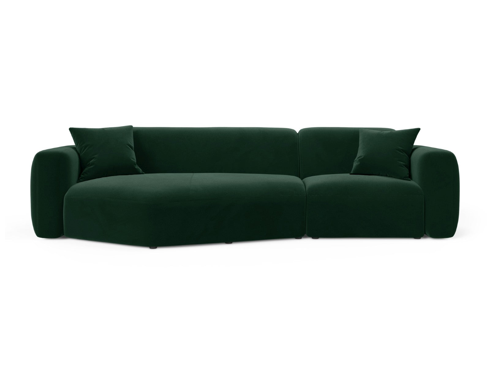 Cosmopolitan Design Modulaire hoekbank links Strino 3-zits, flueel fle