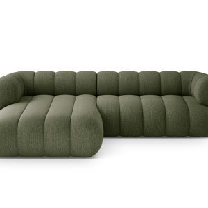 Cosmopolitan Design Hoekbank Koge 5-zits, chenille groente – 165x270x7 Cosmopolitan Design Hoekbank Koge 5-zits, chenille groente – 165x270x7