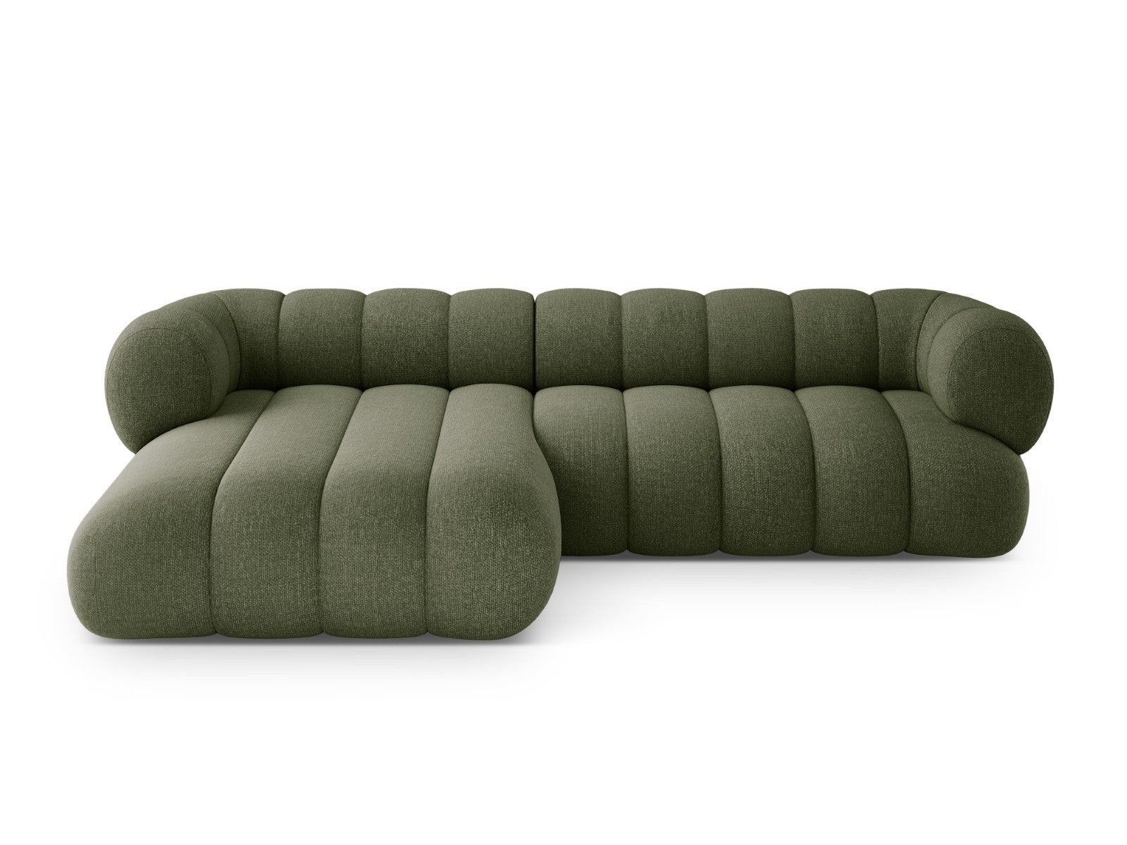 Cosmopolitan Design Hoekbank Koge 5-zits, chenille groente - 165x270x7