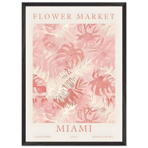 Artfulprints Poster met Lijst Flower market – Miami – 50×70 cm – Roze Artfulprints Poster met Lijst Flower market – Miami – 50×70 cm – Roze