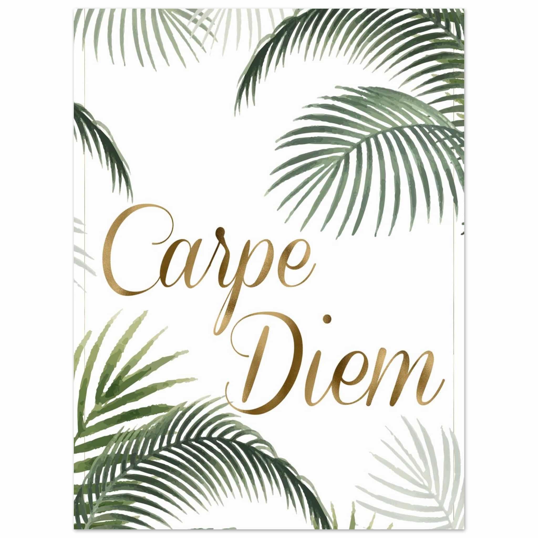 Artfulprints Poster Boho – Carpe diem - 30x40 cm - Groen