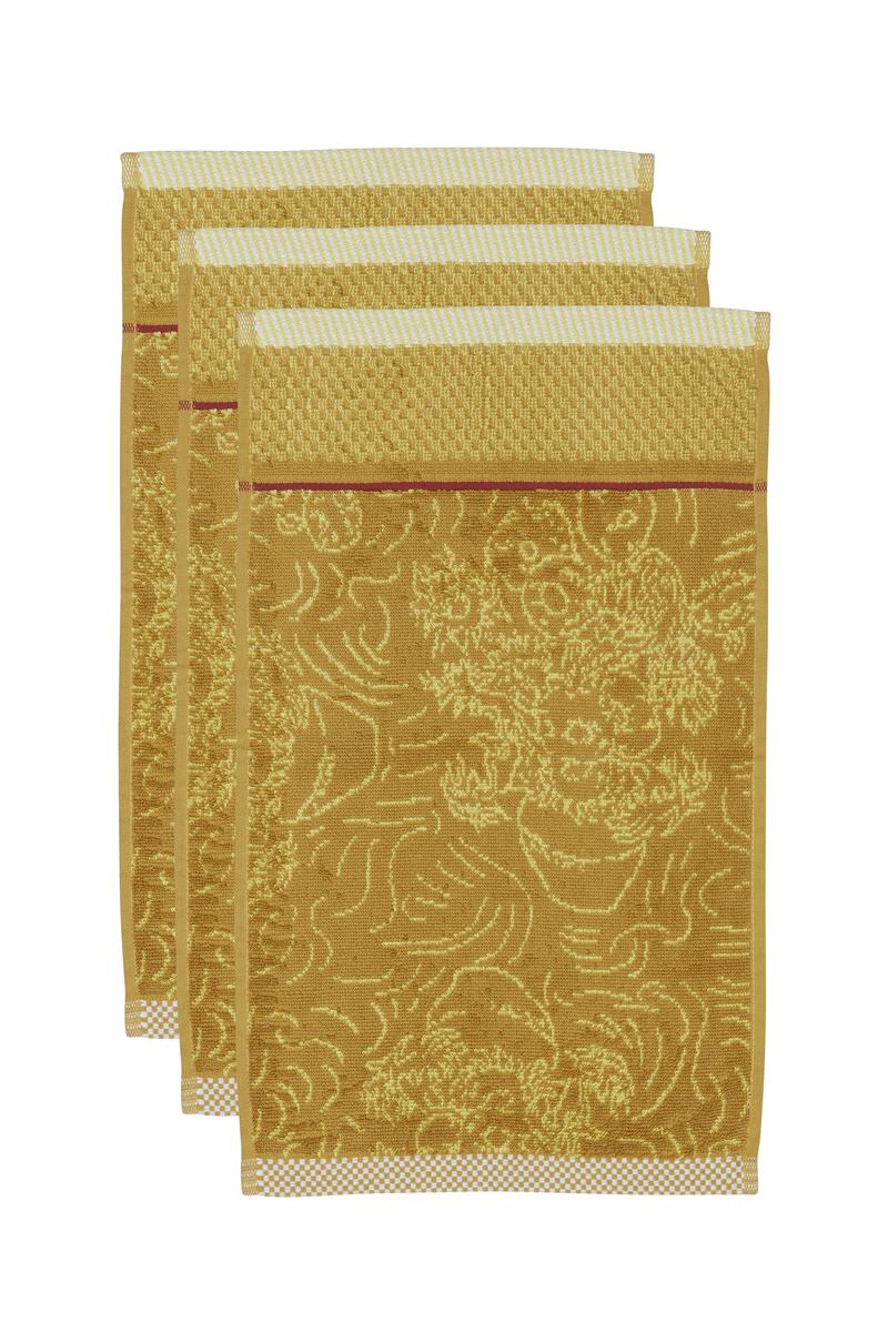 Beddinghouse x Van Gogh Museum Tournesol Gastendoek - set van 3 - 30x5