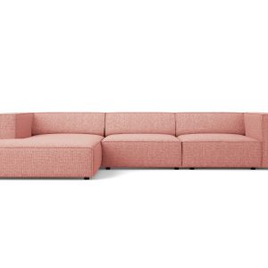 Cosmopolitan Design linker hoekbank Arendal 4-zits, chenille, roze – 1