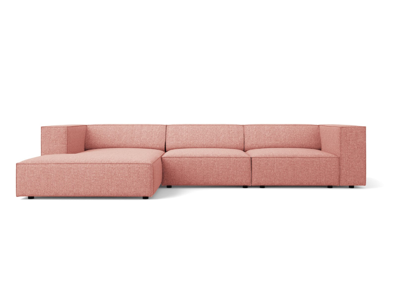 Cosmopolitan Design linker hoekbank Arendal 4-zits, chenille, roze - 1