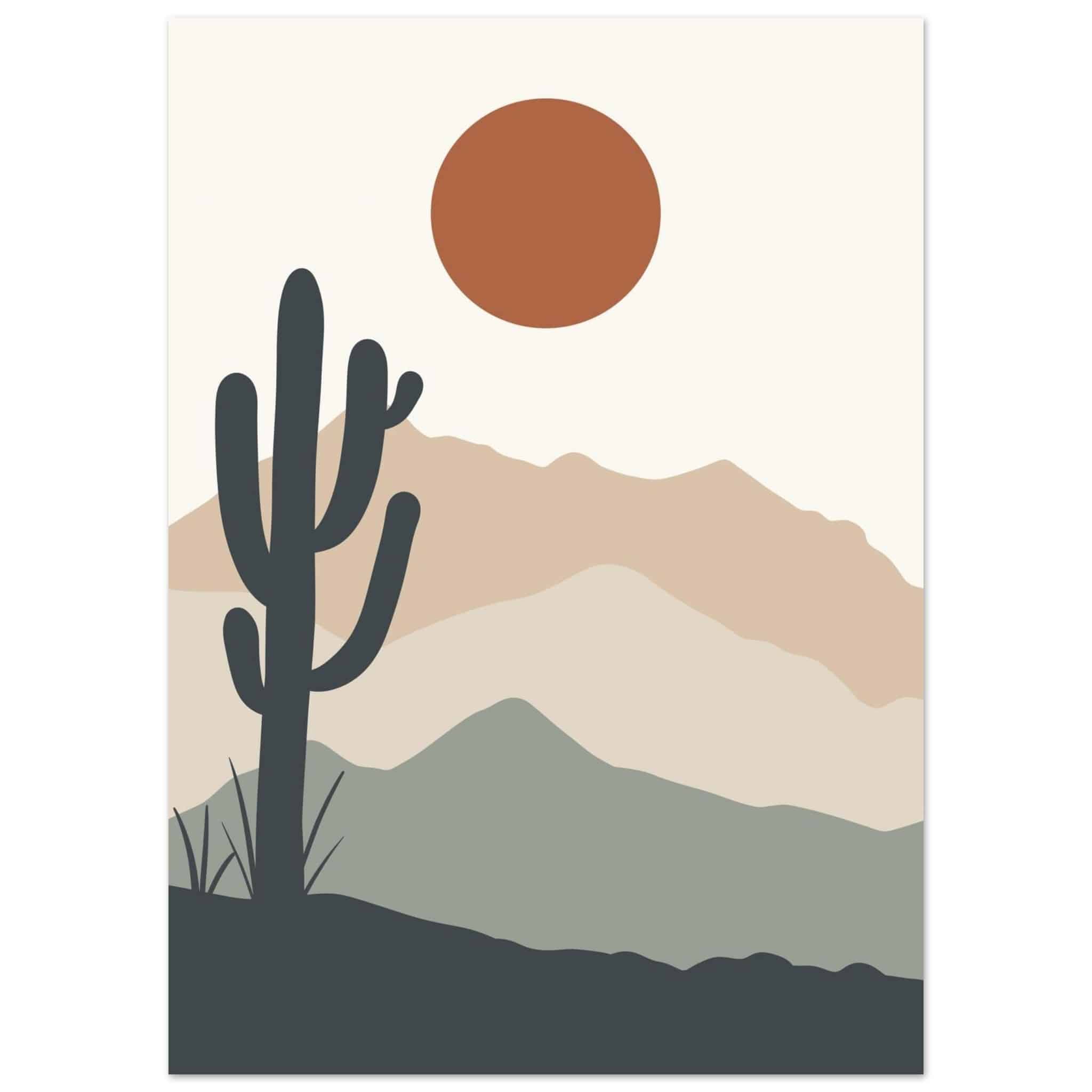 Artfulprints Poster Boho – Western calm - 50x70 cm - beige
