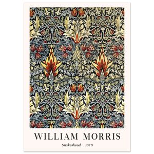 Artfulprints Poster William Morris – Snakeshead 1876 – 50×70 cm – Blau