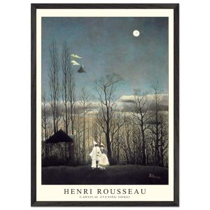 Artfulprints Poster met Lijst Henri Rousseau – Carnival evening – 50×7 Artfulprints Poster met Lijst Henri Rousseau – Carnival evening – 50×7
