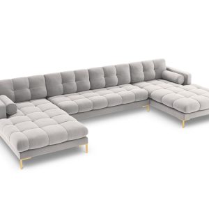 Cosmopolitan Design Panoramische bank Bali 7-zits, flueel, geld – 185x Cosmopolitan Design Panoramische bank Bali 7-zits, flueel, geld – 185x