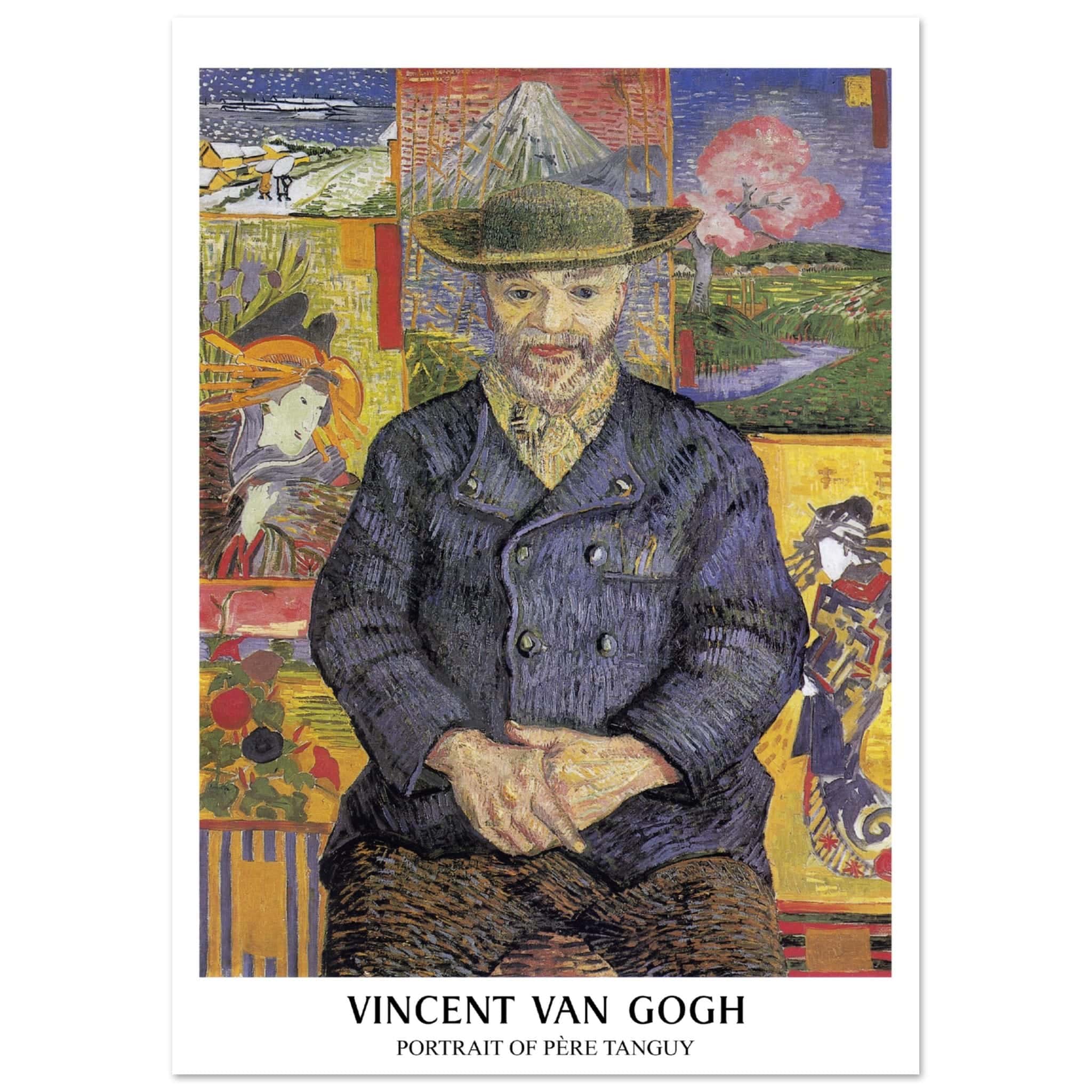 Artfulprints Poster Vincent van Gogh - Portrait of Père Tanguy - A4 21