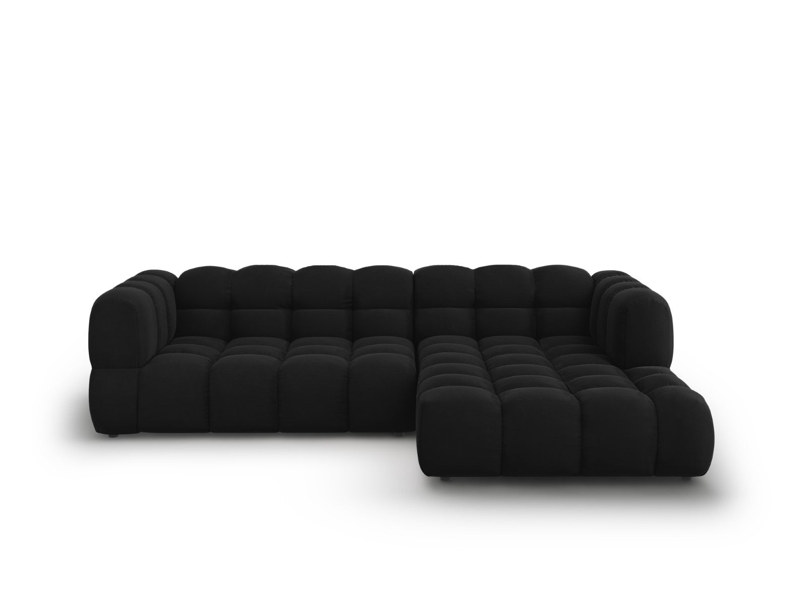 Cosmopolitan Design Modulaire hoekbank rechts Sky 4-zits, flueel, zwar