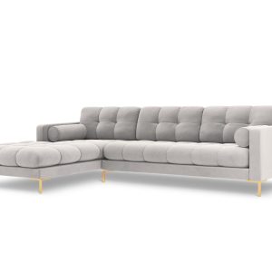 Cosmopolitan Design linker hoekbank Bali 5-zits, flueel, geld – 185×29 Cosmopolitan Design linker hoekbank Bali 5-zits, flueel, geld – 185×29