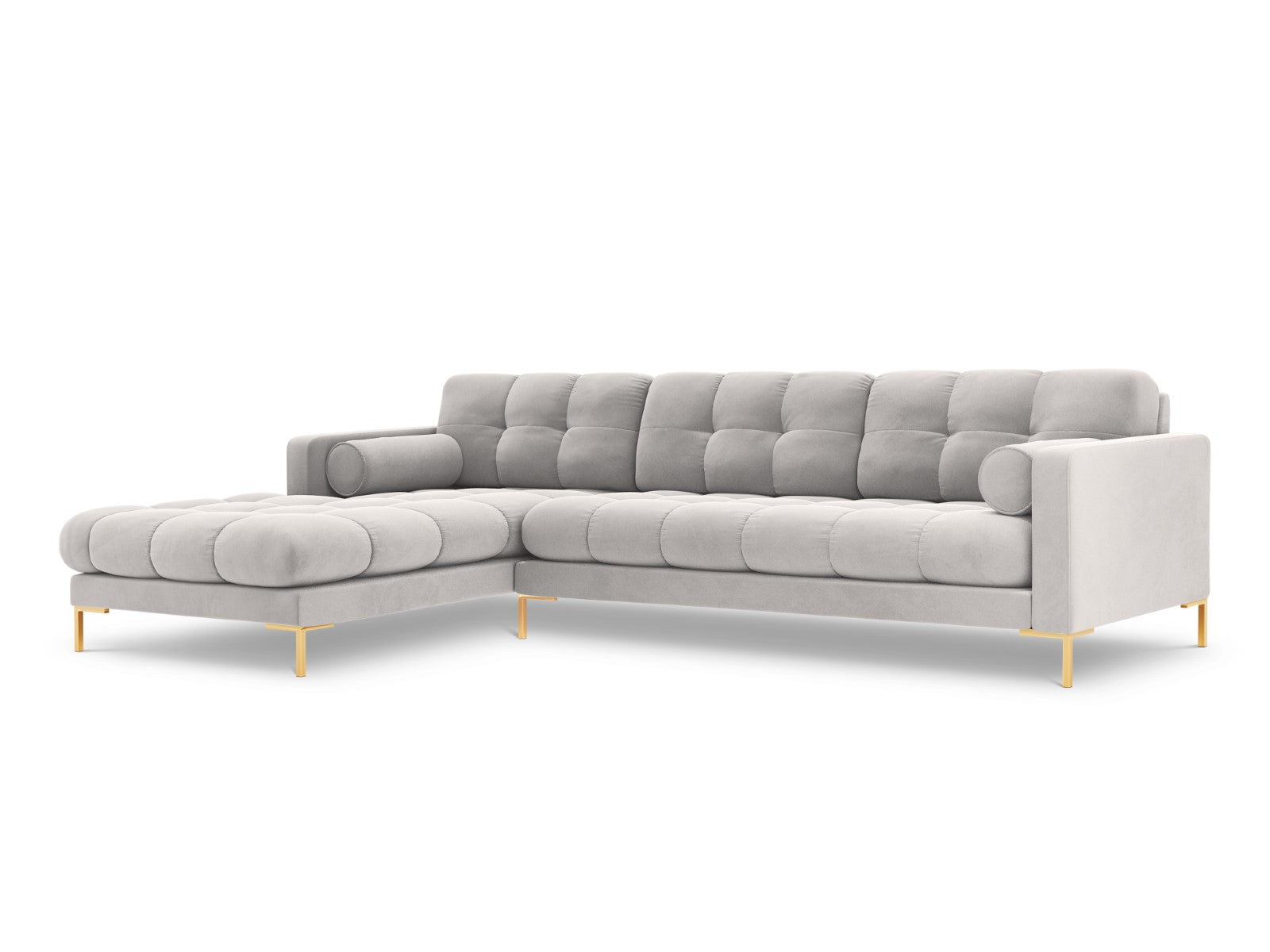 Cosmopolitan Design linker hoekbank Bali 5-zits, flueel, geld - 185x29