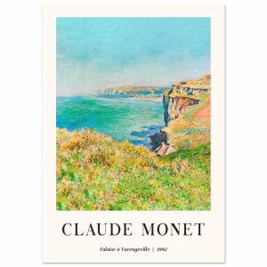 Artfulprints Poster Claude Monet – Falaise à Varengeville – A4 21×29.7 Artfulprints Poster Claude Monet – Falaise à Varengeville – A4 21×29.7