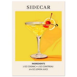 Artfulprints Poster Sidecar cocktail II – Ingrediënten – A4 21×29.7 cm Artfulprints Poster Sidecar cocktail II – Ingrediënten – A4 21×29.7 cm