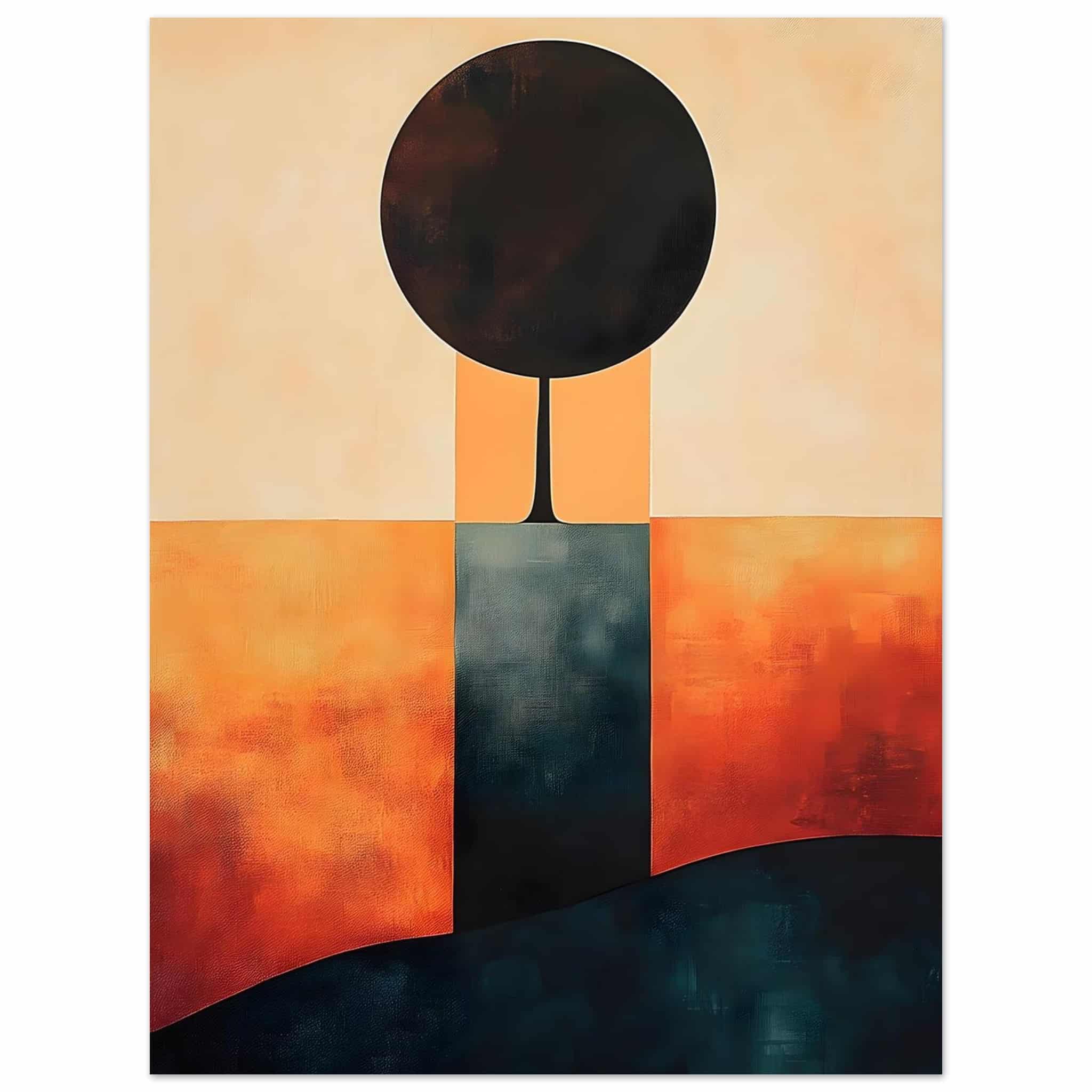 Artfulprints Poster Boho – Graphic dusk - 30x40 cm - Oranje
