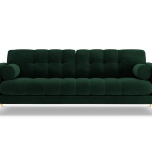 Cosmopolitan Design Bank Bali 4-zits, flueel, flessengroen – 96x217x75 Cosmopolitan Design Bank Bali 4-zits, flueel, flessengroen – 96x217x75