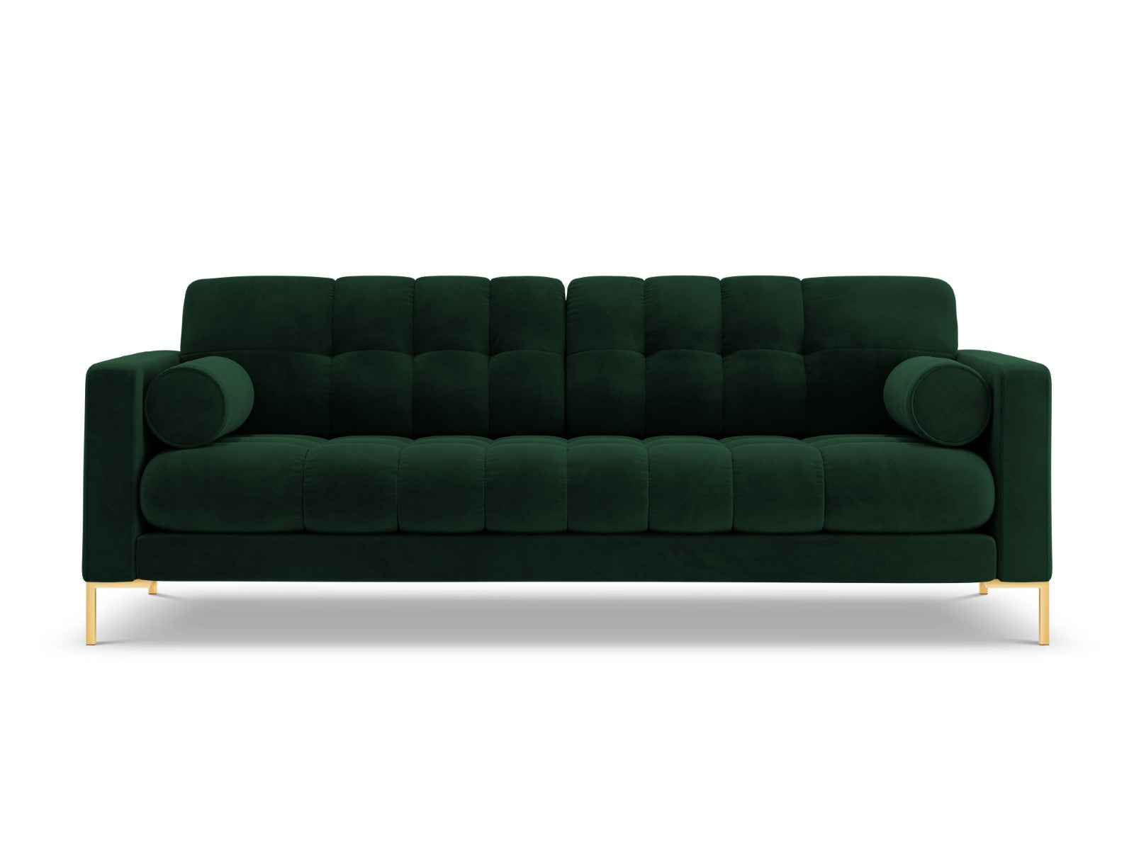 Cosmopolitan Design Bank Bali 4-zits, flueel, flessengroen - 96x217x75