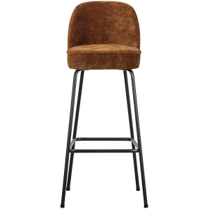 WOOOD Barstoel 80 cm 3D Vogue – Chenille – Midden Bruin -89x50x55 WOOOD Barstoel 80 cm 3D Vogue – Chenille – Midden Bruin -89x50x55