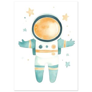 Artfulprints Poster Kleine ruimteheld – 50×70 cm – Meerkleurig Artfulprints Poster Kleine ruimteheld – 50×70 cm – Meerkleurig