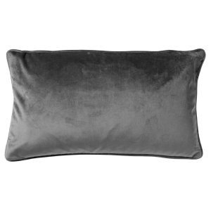 FINN – Sierkussen 30×50 cm – velvet – lendekussen – Charcoal Gray – an