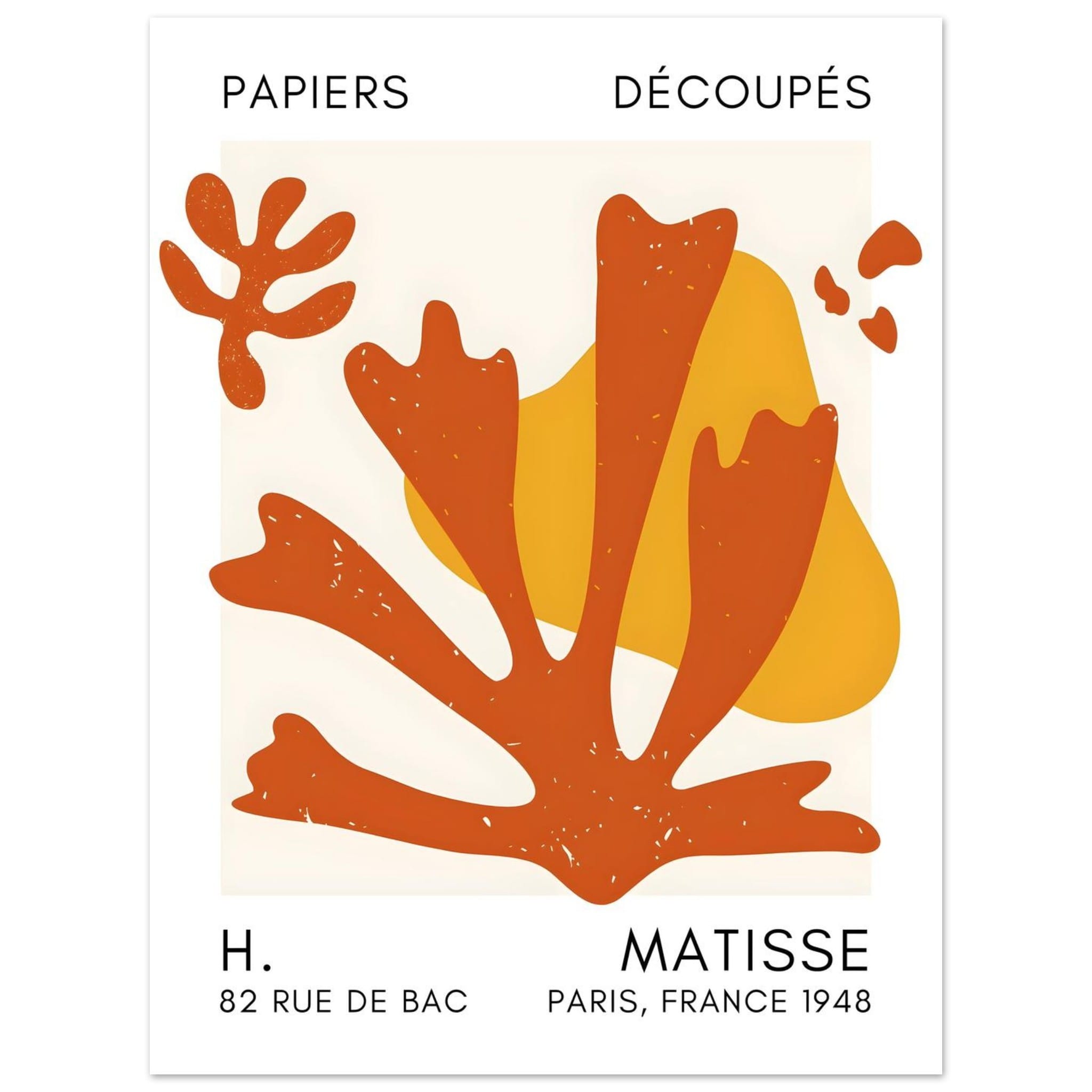 Artfulprints Poster Matisse – Abstract bloom orange - 30x40 cm - Oranj