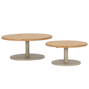 DÉJA Living Salontafel Como – Naturel/Taupe – Set Van 2