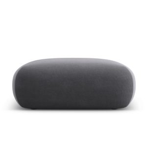Cosmopolitan Design Poef Nolio 2-zits, flueel donkergrijs – 100x100x36 Cosmopolitan Design Poef Nolio 2-zits, flueel donkergrijs – 100x100x36