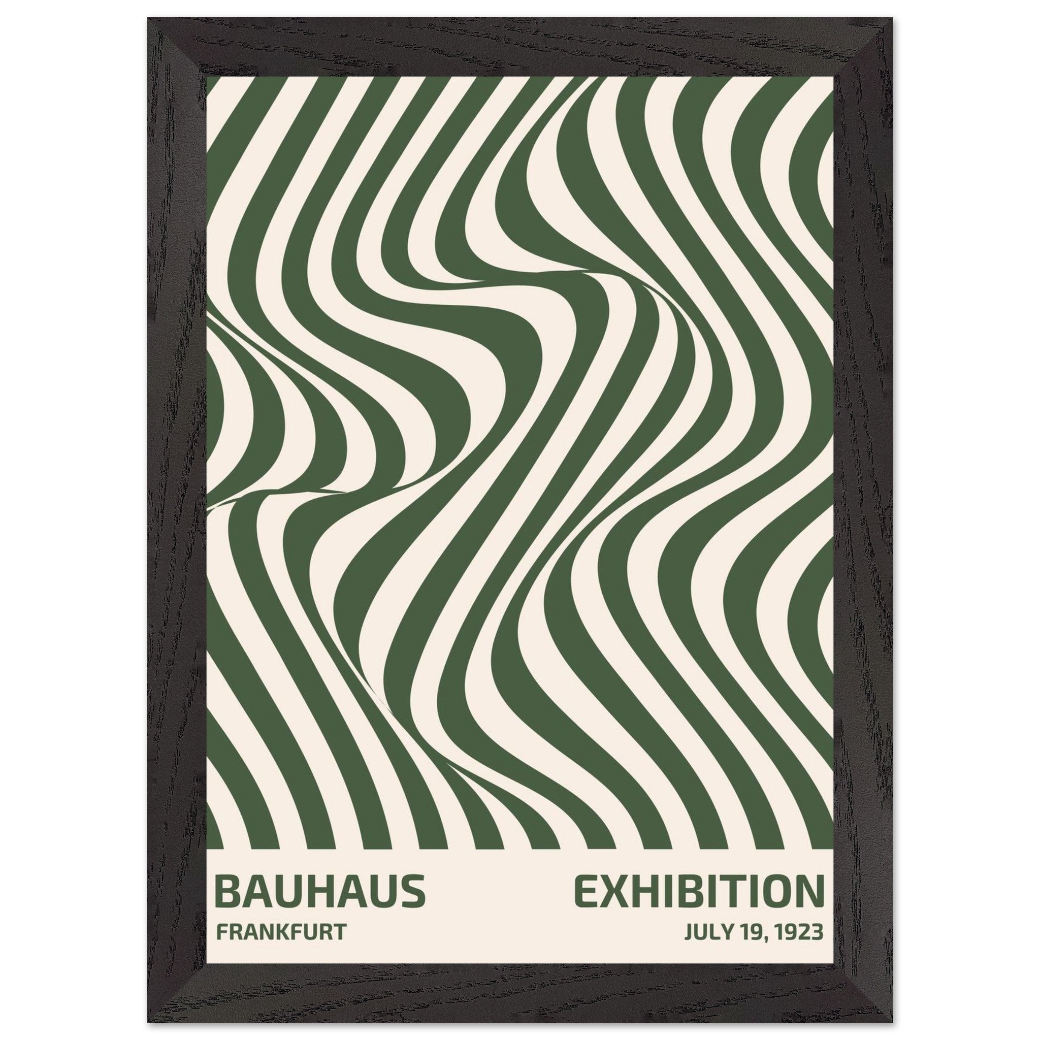 Artfulprints Poster met Lijst Bauhaus - Exhibition Frankfurt green - A