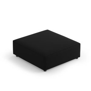 Cosmopolitan Design Poef Arendal flueel, zwart – 80x102x40cm Cosmopolitan Design Poef Arendal flueel, zwart – 80x102x40cm