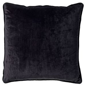 FINN – Kussenhoes 45×45 cm – velvet – effen kleur – Raven – zwart FINN – Kussenhoes 45×45 cm – velvet – effen kleur – Raven – zwart