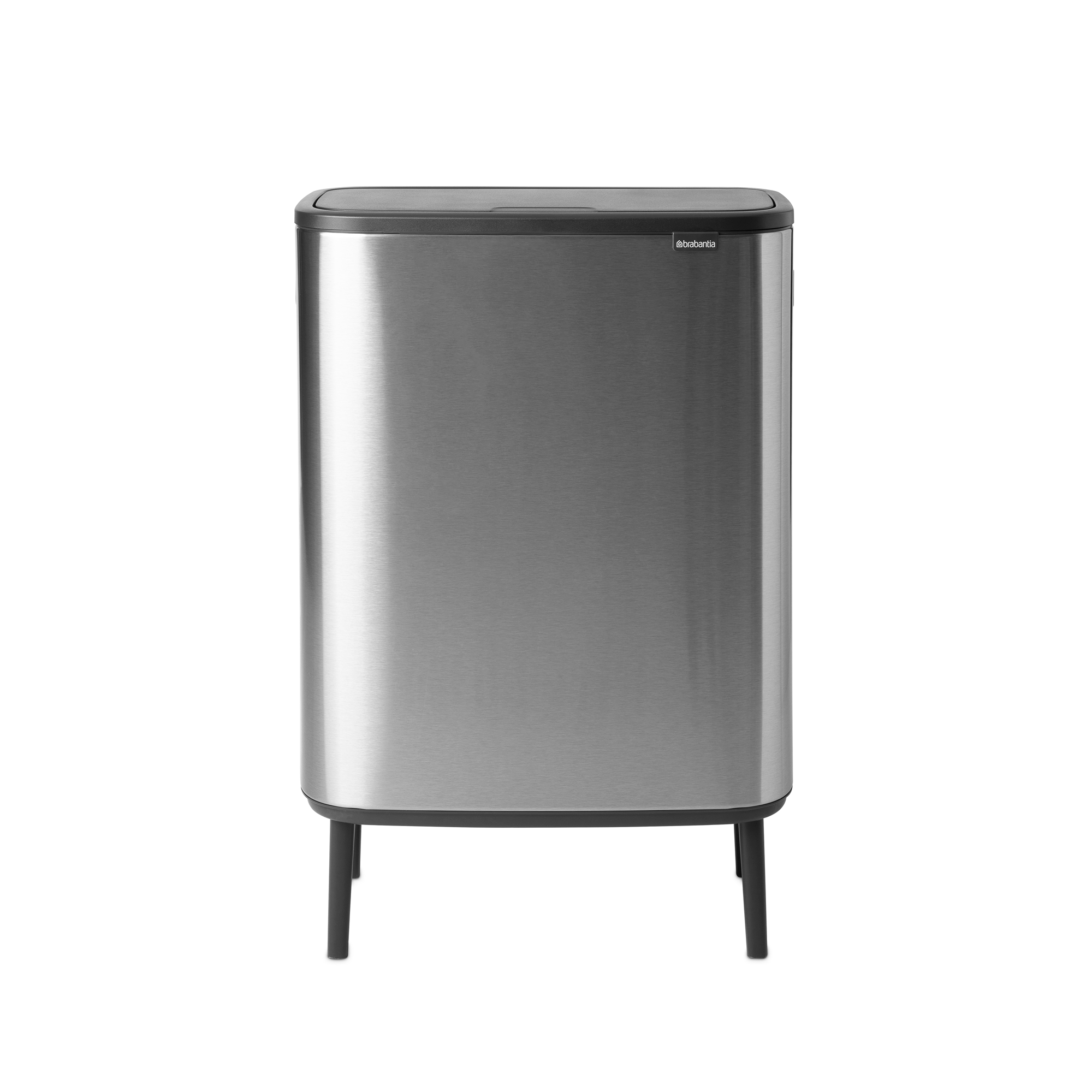 Brabantia Bo Touch Bin Hi, met 1 binnenemmer, 60 liter - Matt Steel Fi