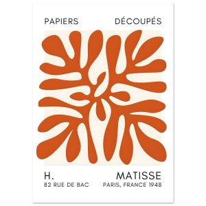 Artfulprints Poster Matisse – Deep ocean orange – A4 21×29.7 cm – Oran Artfulprints Poster Matisse – Deep ocean orange – A4 21×29.7 cm – Oran