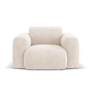 Cosmopolitan Design Fauteuil Nolio 2-zits, chenille, lichtbeige – 95×1 Cosmopolitan Design Fauteuil Nolio 2-zits, chenille, lichtbeige – 95×1
